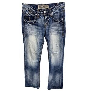 Buckaroo Distressed Bootcut Jeans‎ Contrast Stitching Y2K Aesthetic Men's 32